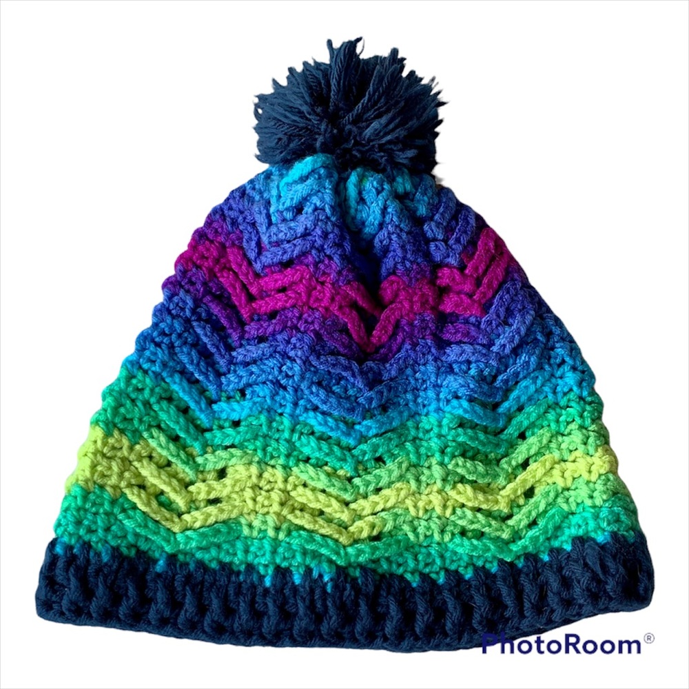 Handmade Rainbow Beanie